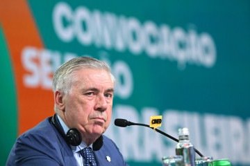  Apresentação de  Carlo Ancelotti no Hotel Hyatt na Barra da Tijuca, Rio de Janeiro, nessa segunda-feira 26.05. -  (crédito: ALEXANDRE BRUM/ESTADÃO CONTEÚDO)