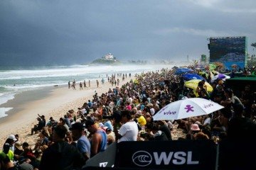 Etapa de Saquarema do Championship Tour da WSL é uma das últimas da reta final da temporada e pode encaminhar as cinco vagas no Finals -  (crédito: Thiago Diz/WSL)