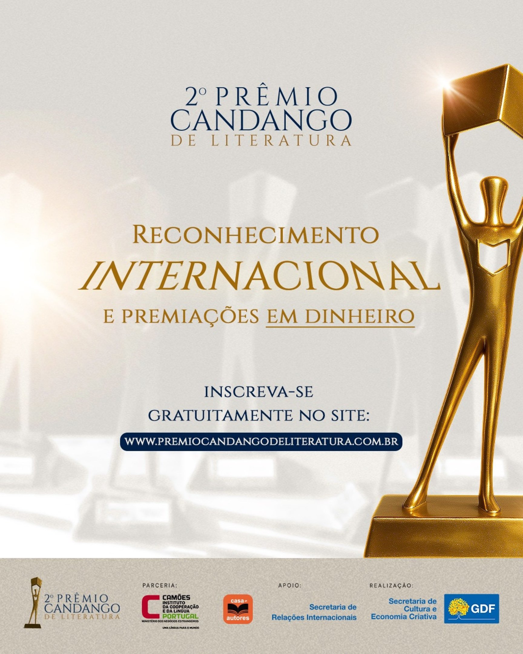 Inscrições para o 2º Prêmio Candango de Literatura encerram nesta quarta
